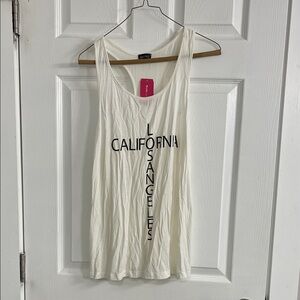 Love Culture White California Los Angeles Tank Top